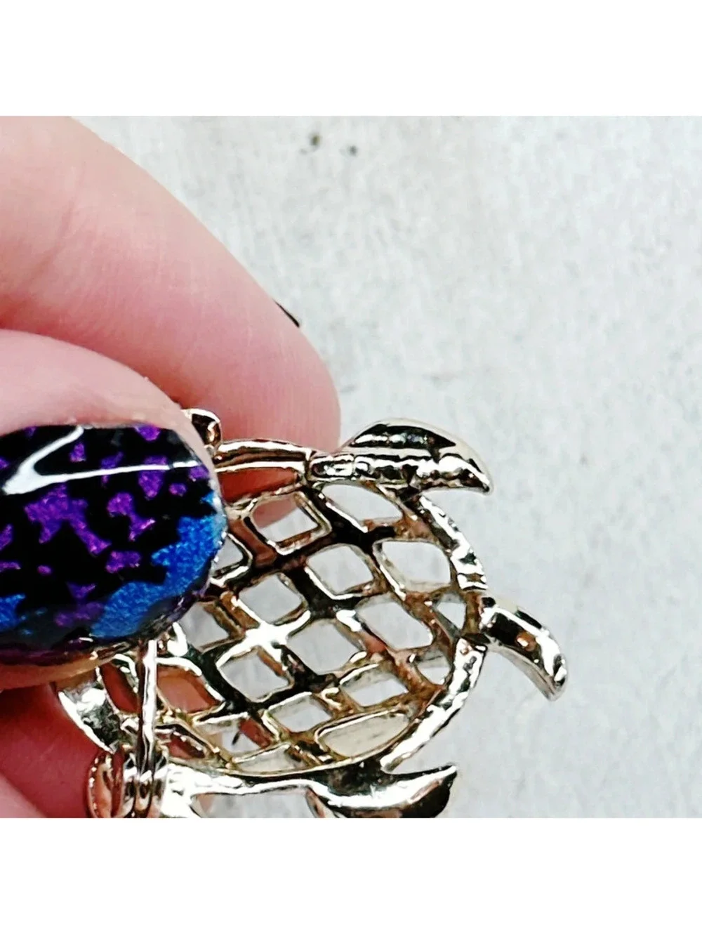 4660u. Gerry’s Goldtone Vintage Turtle Brooch